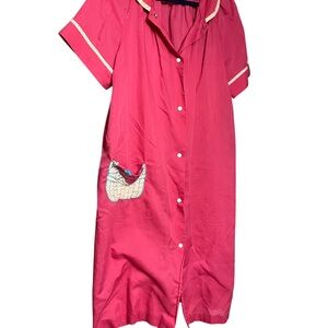 Women's Pink Button-Down Nightgown